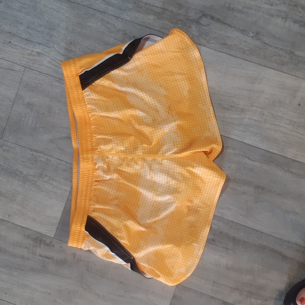 Womens YELLOW Athletic Sportswear Activewear Swimwear Shorts ADIDAS Sz M